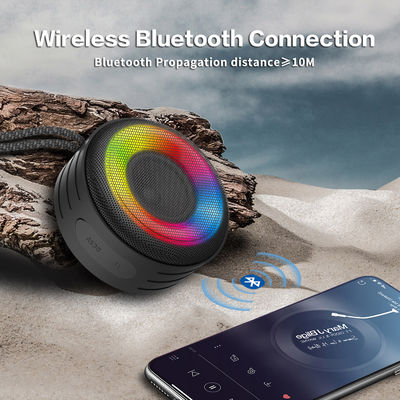 1500mAh IPX7 Waterproof Speaker , RGB Bluetooth Speaker ABS Silicone Material