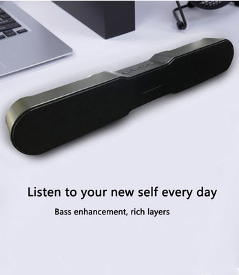 60W Wireless Wall Mounted Soundbars , Black 2.0 Channel Soundbar With Bluetooth