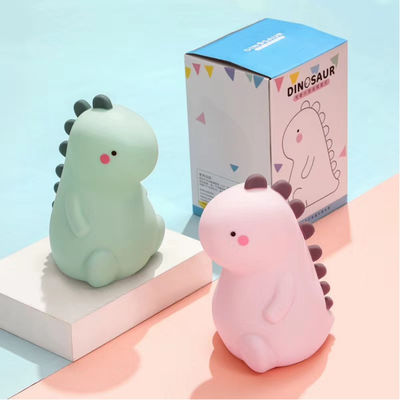 Colorful Silicone Night Light , LED Silicone Dinosaur Lamp For Baby