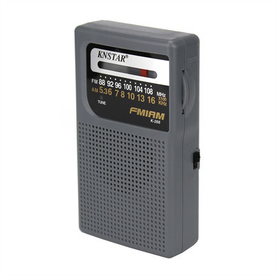 FM 530-1600KHz Portable Clock Radio with High Sensitivity in ABS and Earphone Jack