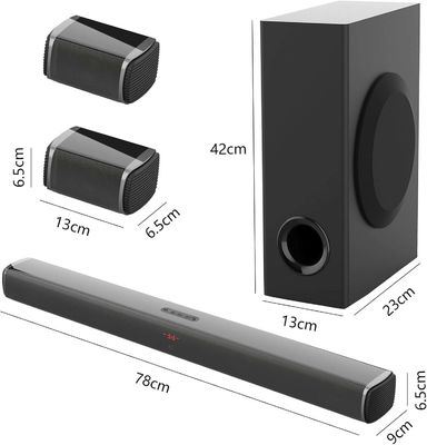 4 Loudspeaker Enclosure Bluetooth Soundbar with AUX and Immersive Surround Audio Functions