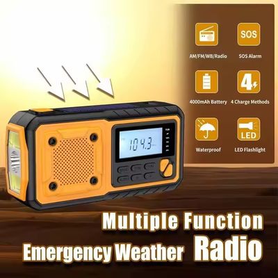 Long Battery Life Emergency Radio Durable Plastic Design for Essential Emergency Communication