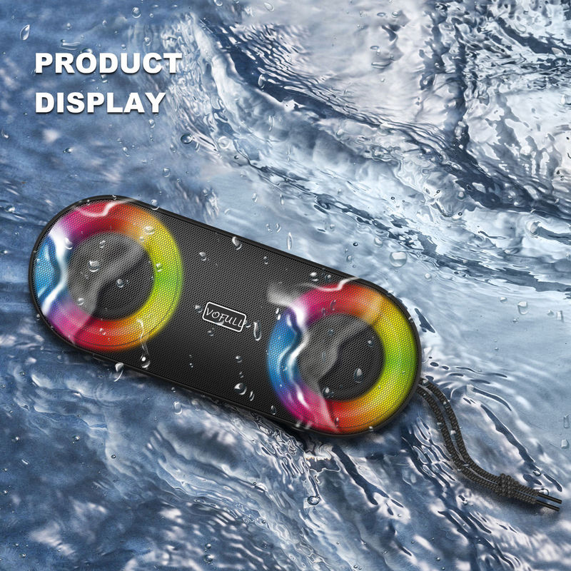 USB RGB Light Waterproof Bluetooth Speaker , Wireless Mini Speakers OEM