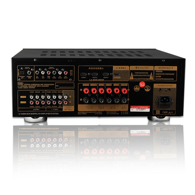 OEM Bluetooth Audio Amplifier , 4K High Power Wireless AV Amplifier 5.1 Channel