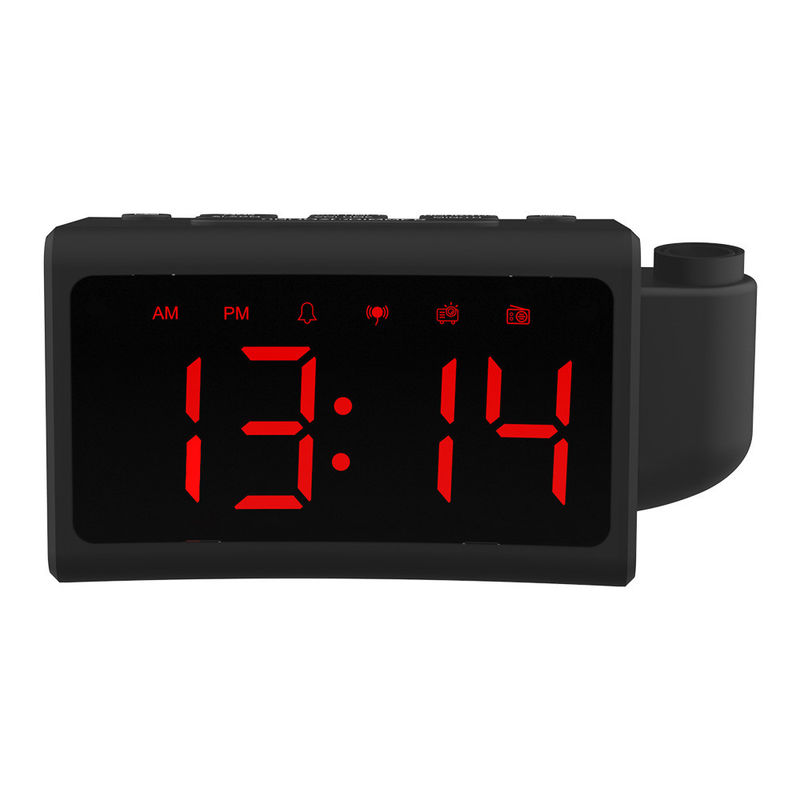 180 Degree Rotating Alarm Clock FM Radio With Creative Curved Surface