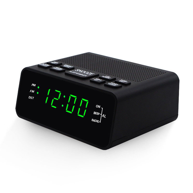 Mini LED Display Clock Portable Radio , FM Radio Alarm Clock For Home