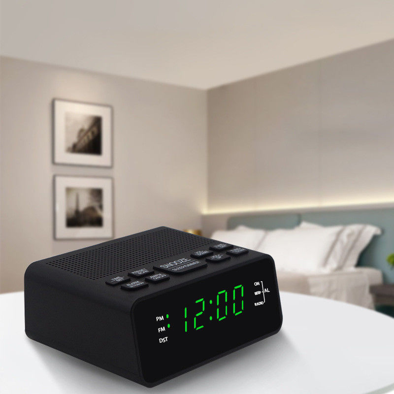 Mini LED Display Clock Portable Radio , FM Radio Alarm Clock For Home