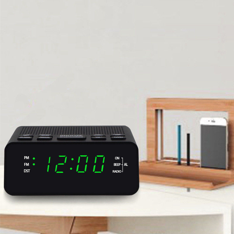 Mini LED Display Clock Portable Radio , FM Radio Alarm Clock For Home