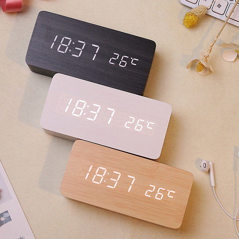 Smart Mini FM Portable Clock Radio With LED Light Bluetooth Speaker