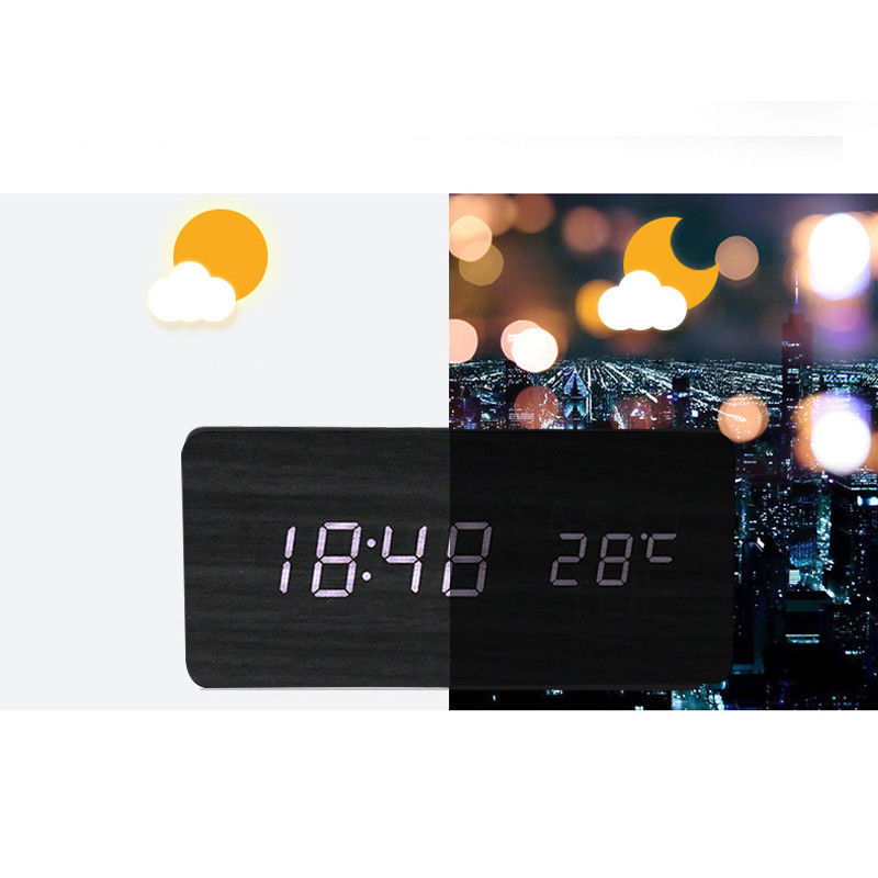Smart Mini FM Portable Clock Radio With LED Light Bluetooth Speaker