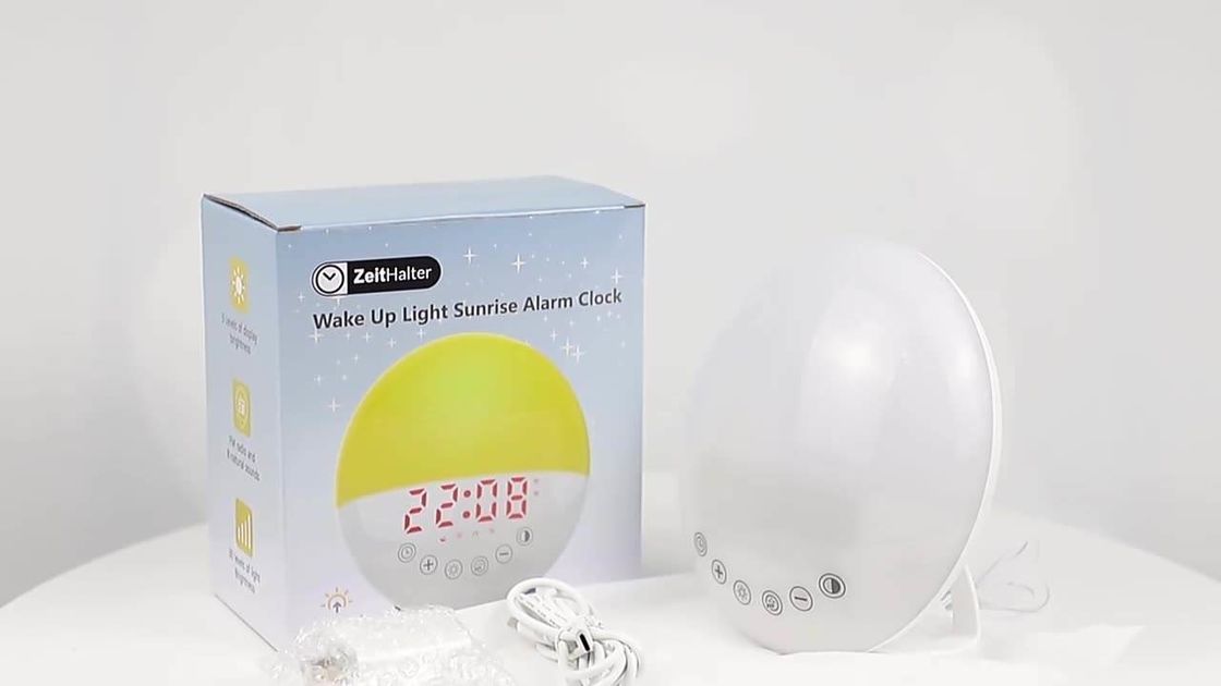 Cute Oval Portable Alarm Clock Radio Touch Sensing Multi Color