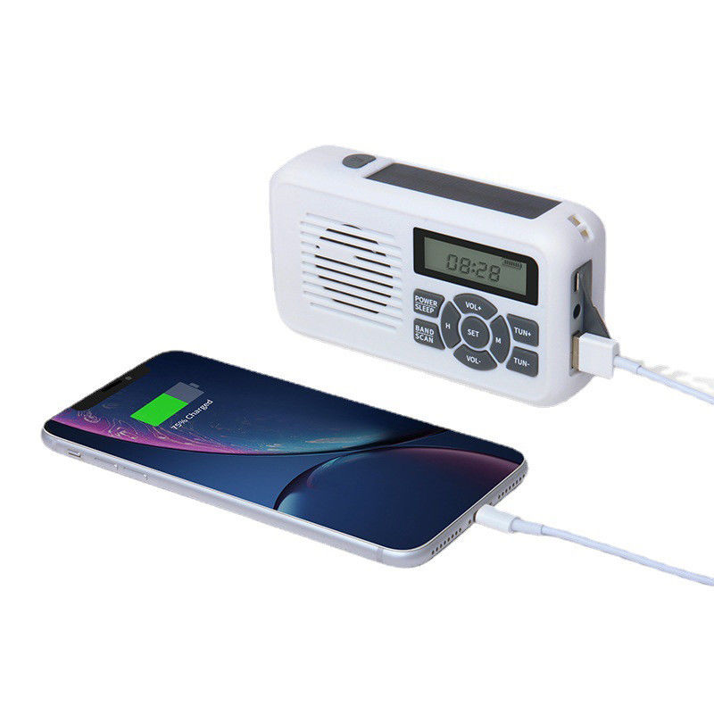 Portable Hand Cranked Emergency Radio Solar Powered For Disaster Prevention