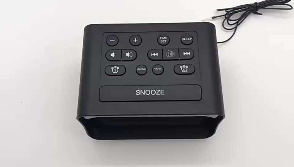 Telescopic Antenna LED Alarm Clock Radio ABS Plastic Material For Indoor