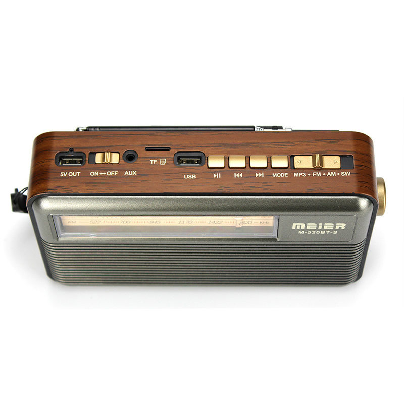 Vintage USB Waterproof Emergency Radio Rechargeable With LED Light Power Bank