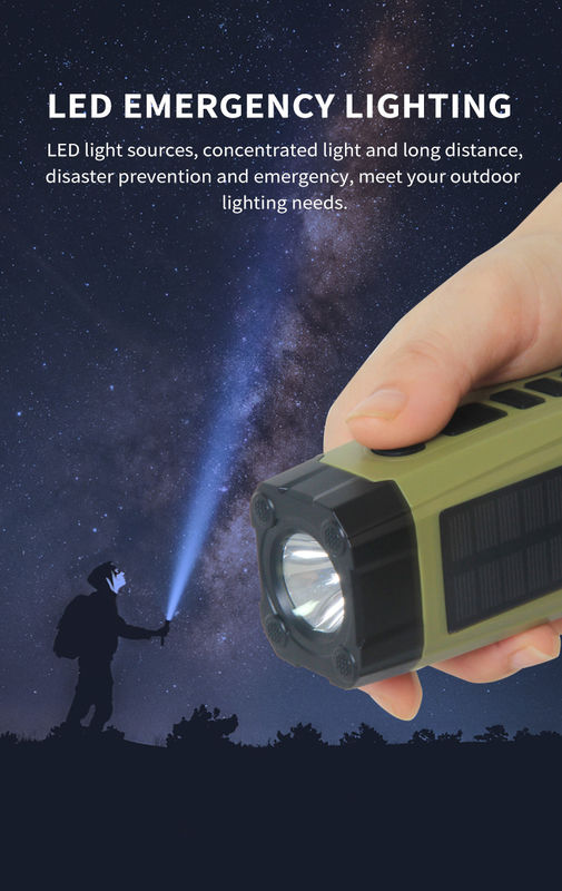Rechargeable Waterproof Emergency Radio Short Wave Solar Powered