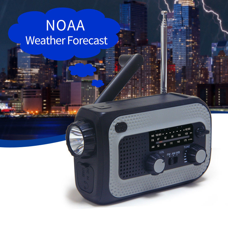 SOS Emergency Waterproof Hand Crank Radio With 4000hMA Removable Battery
