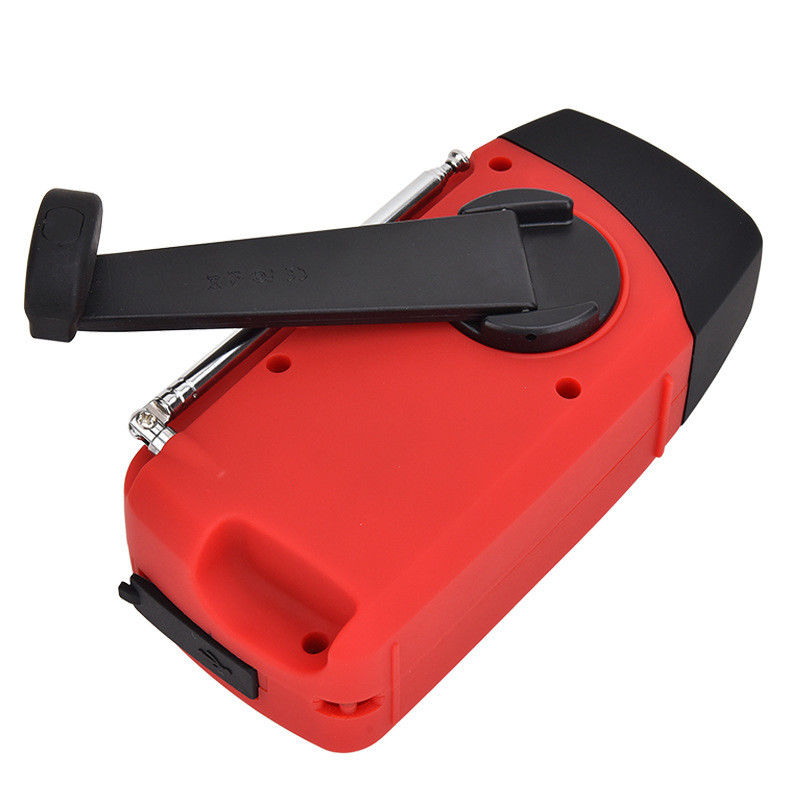 FM Emergency Portable Radio Hand Crank 1000mAH Self Powered With LED Flashlight