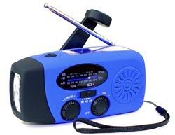 FM Emergency Portable Radio Hand Crank 1000mAH Self Powered With LED Flashlight
