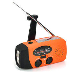 FM Emergency Portable Radio Hand Crank 1000mAH Self Powered With LED Flashlight
