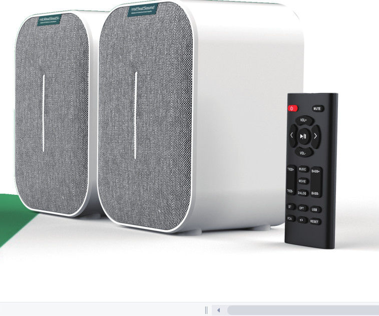 Wireless White Bluetooth Bookshelf Speakers Active For Home Theater