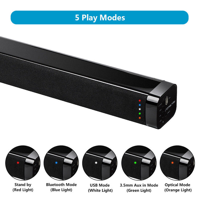 Vofull 2.1ch Home Theater Speaker System Sound Bar for TV and Home Theatre Wireless Blue tooth SoundBar