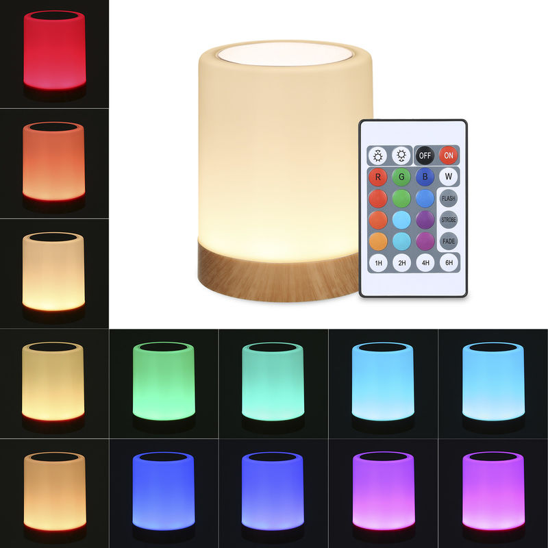 Seven Color Touch Night Light With Remote Control Alarm Clock Multifunctional