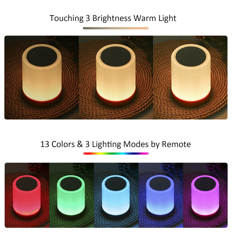 Seven Color Touch Night Light With Remote Control Alarm Clock Multifunctional