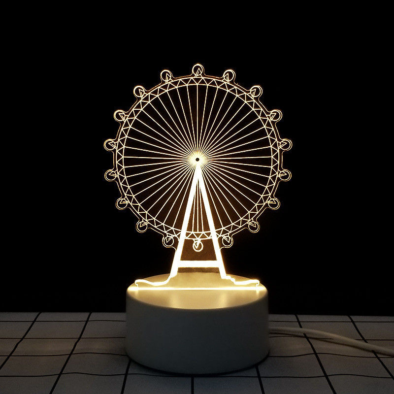 Colorful Illusion Mood 3D LED Lights 7 Colors Changing For Children Kids