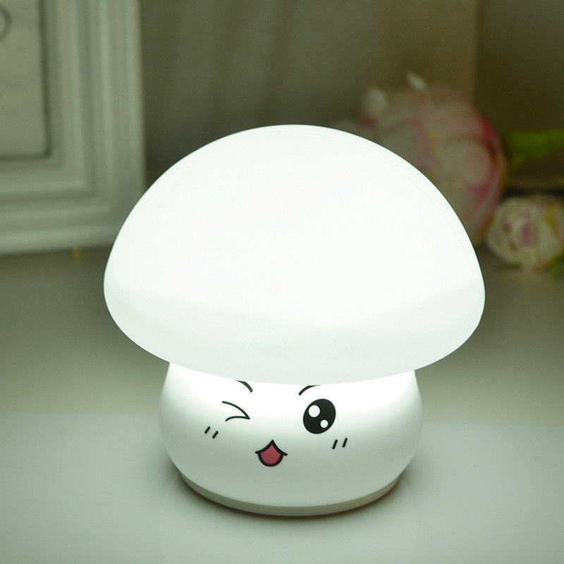 Multicolor Touch Silicon Mood Light Mushroom Shape For Bedroom