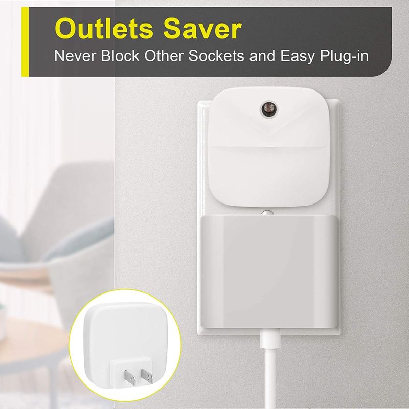 Warm White Plug In Wall Night Lights For Bedroom Bathroom Hallway Stairs