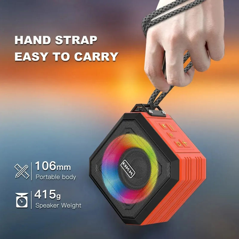 5W OEM Waterproof Bluetooth Speaker Portable With Colorful LED Lights