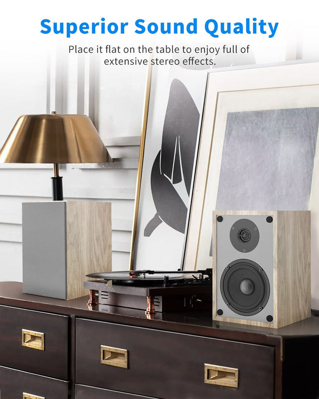 Home Audio Bluetooth Bookshelf Speakers For Turntable Record Player