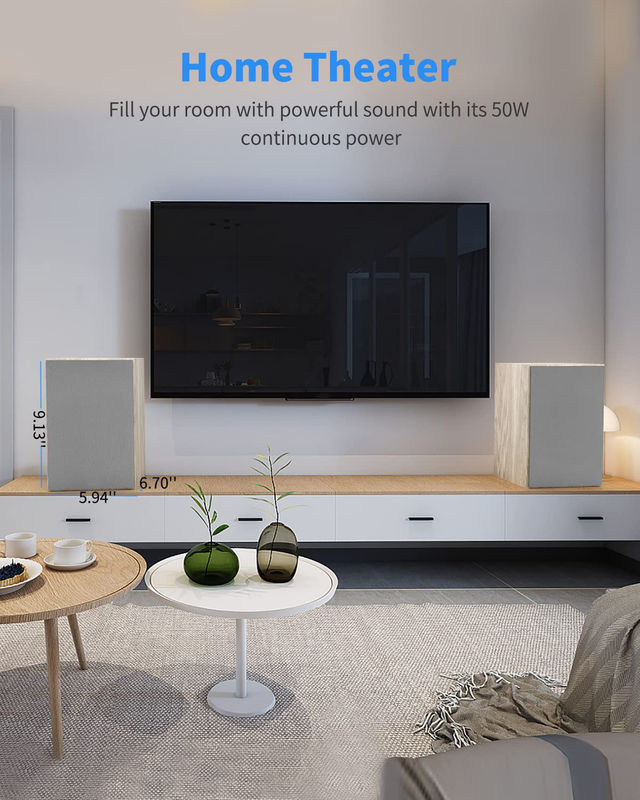 Home Audio Bluetooth Bookshelf Speakers For Turntable Record Player