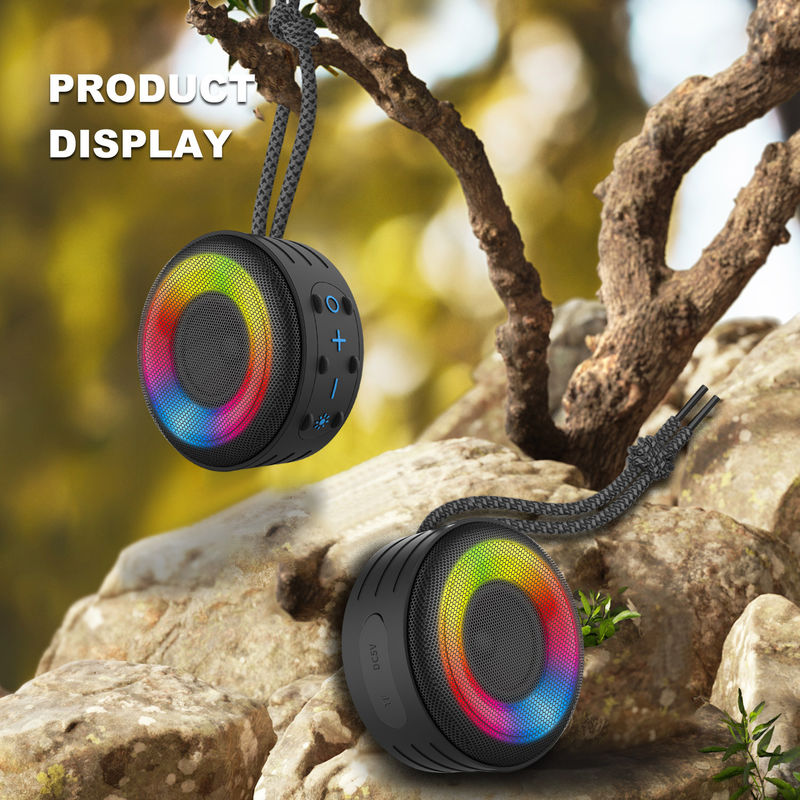 DC 5V RGB Colorful Waterproof Bluetooth Speaker Mini Portable With AUX Input