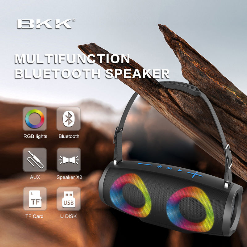 Aux In RGB Light Bluetooth Speaker With 100Hz 18KHz Frequency Response