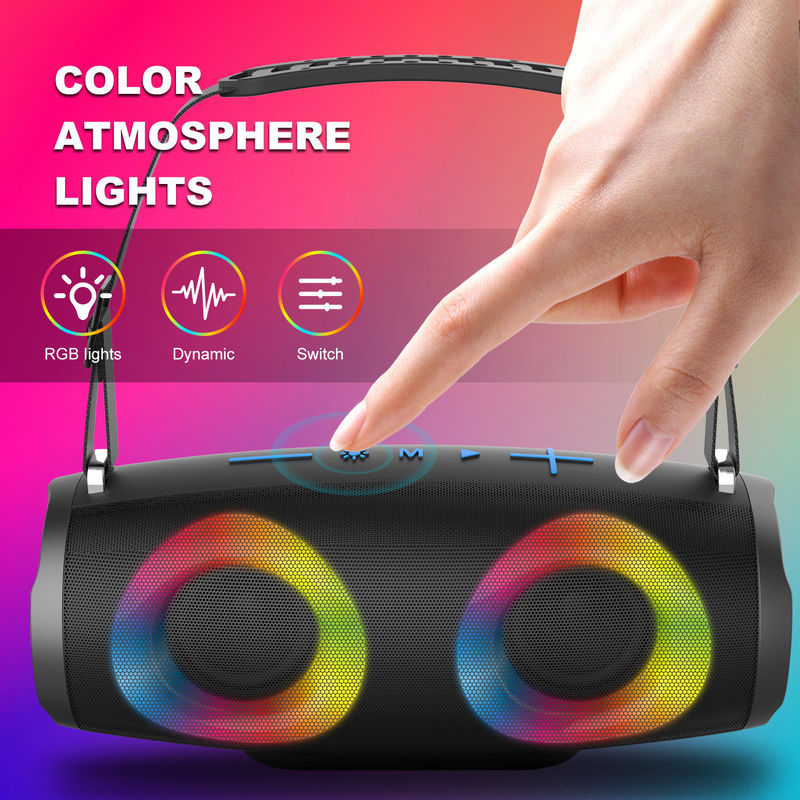Aux In RGB Light Bluetooth Speaker With 100Hz 18KHz Frequency Response