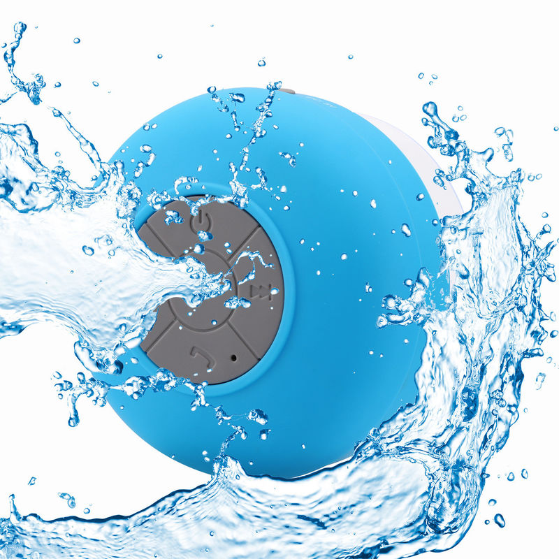 Magnetic Suction Cup Bluetooth Speaker , Bathroom Shower Speaker 10m Transmission