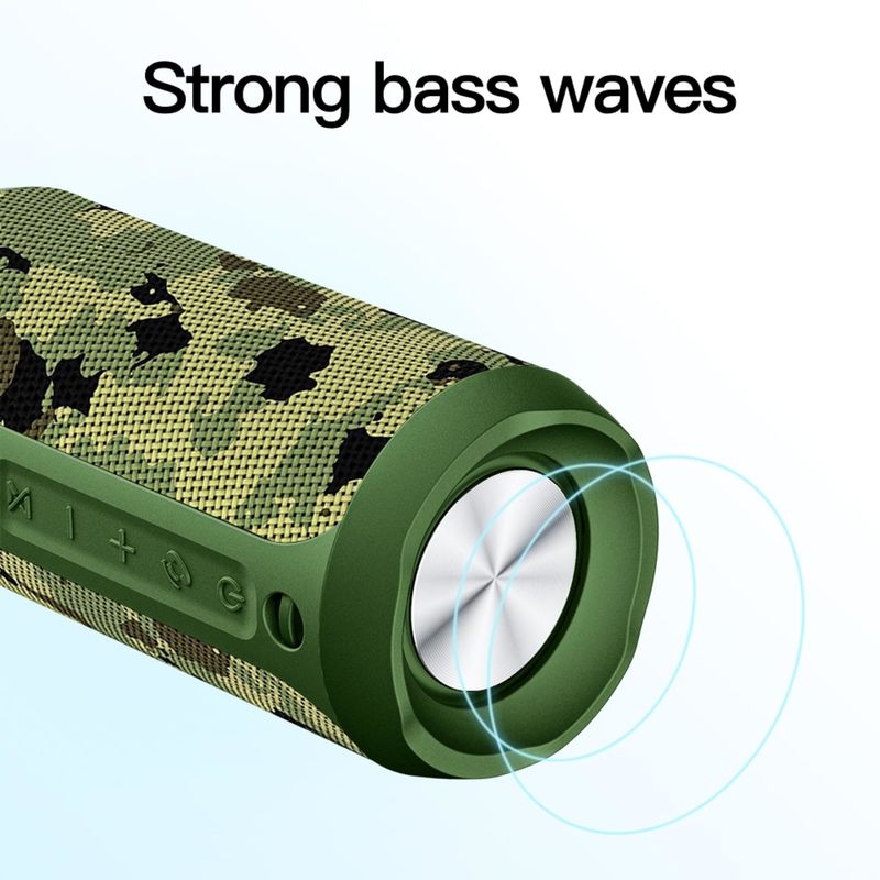 Outdoor IPX7 Waterproof Bluetooth Speaker Lightweight With RGB Lights TF Slot