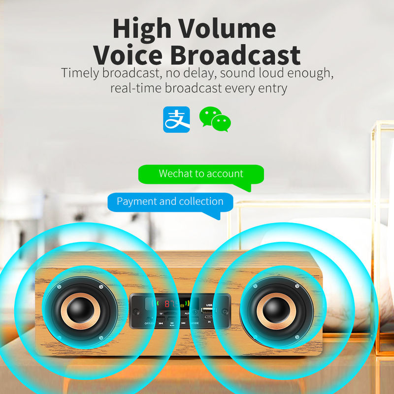 Wood Material Wireless Portable Bluetooth Speakers Rechargeable For Laptops