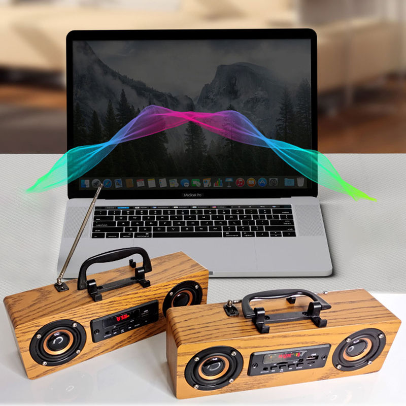10W Wireless Portable Bluetooth Speakers With Radio Antenna Connectivity