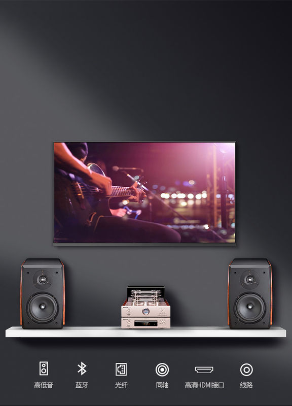 Wood Color Passive Bookshelf Speaker , Two Way Bluetooth Speaker 8 Ohms