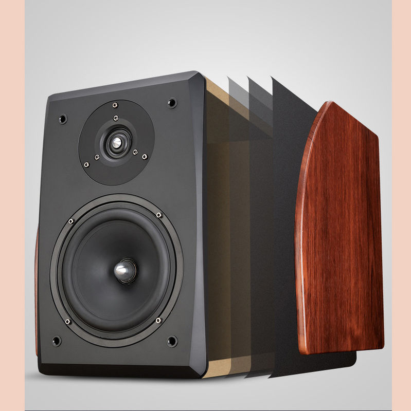 Wood Color Passive Bookshelf Speaker , Two Way Bluetooth Speaker 8 Ohms