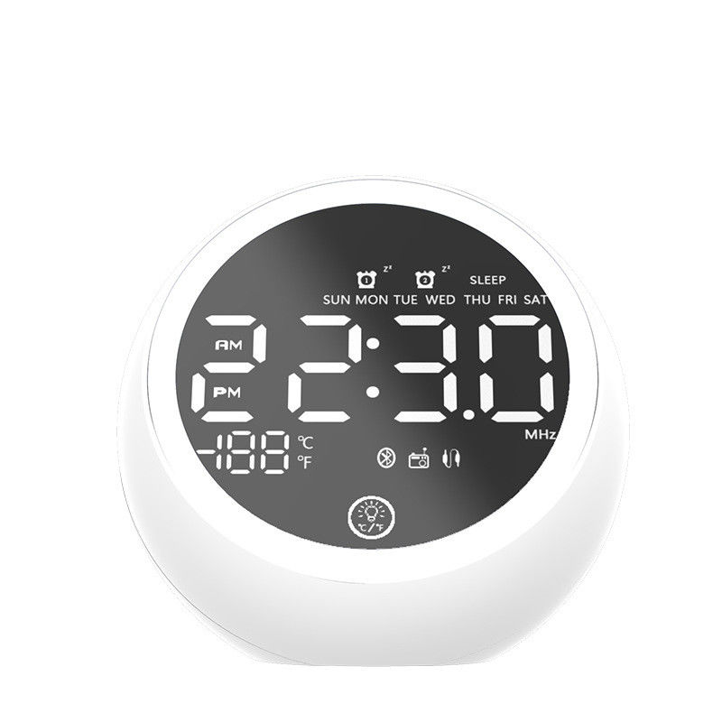 Multifunctional Portable Clock Radio With LED Lights 5W Speaker
