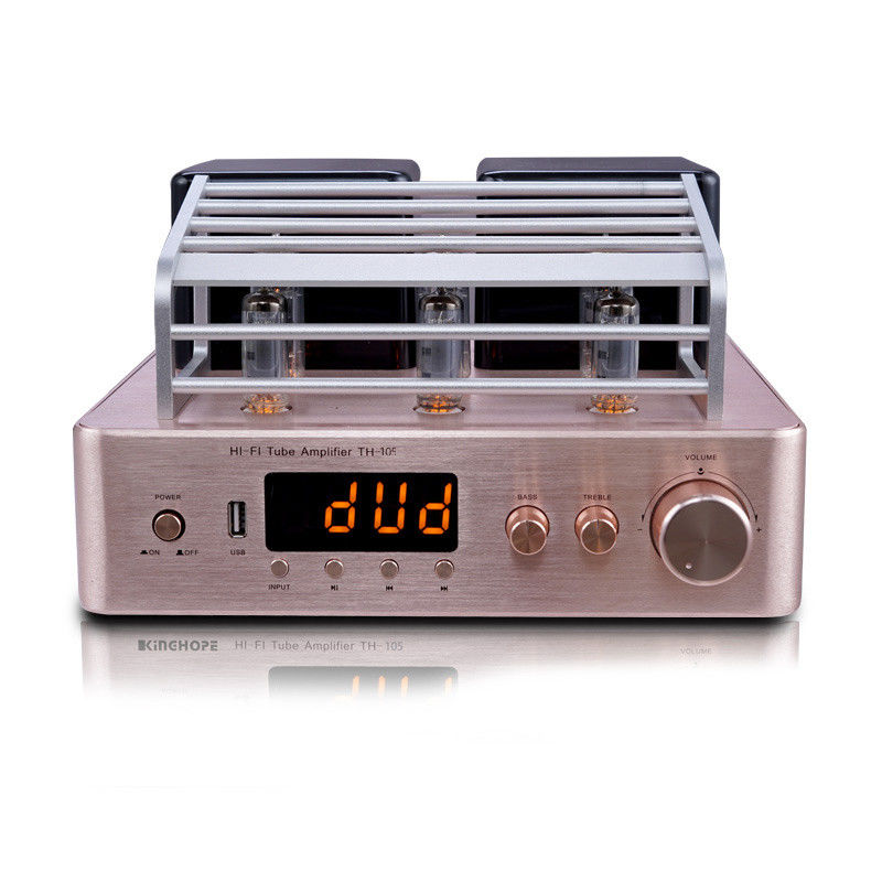 Integrated Stereo Hybrid Vacuum Tube Audio Amplifier With Subwoofer Output MIC Output