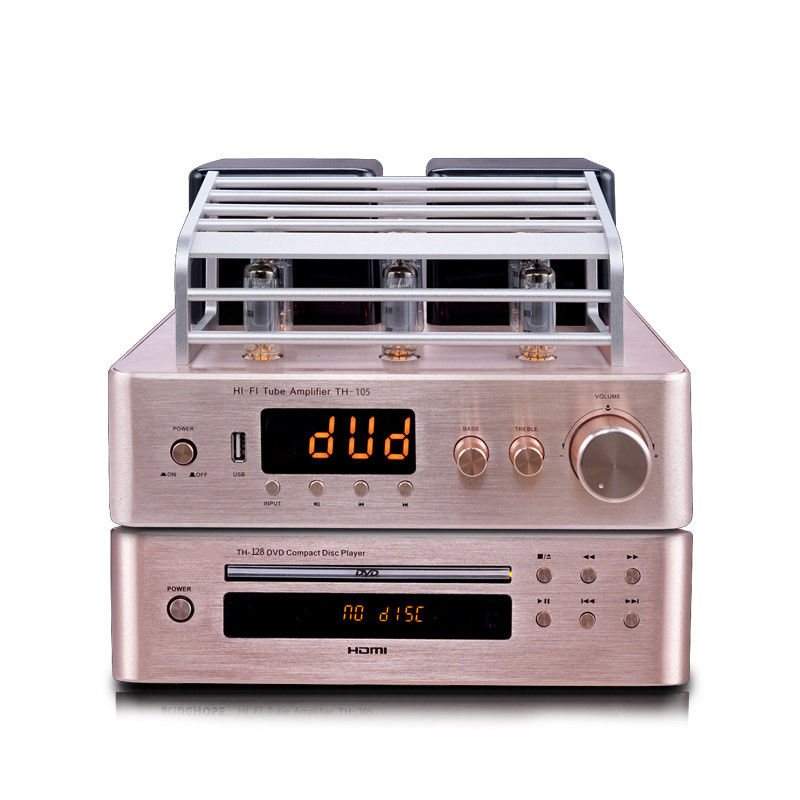 Integrated Stereo Hybrid Vacuum Tube Audio Amplifier With Subwoofer Output MIC Output