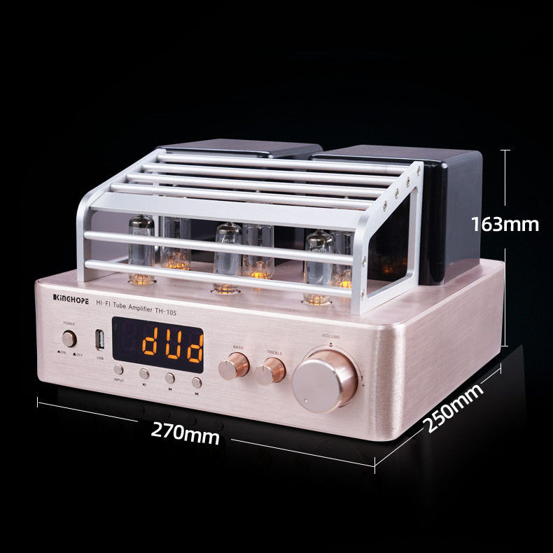 Integrated Stereo Hybrid Vacuum Tube Audio Amplifier With Subwoofer Output MIC Output