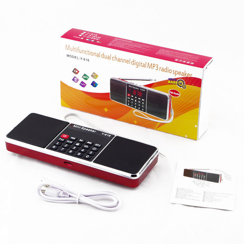 DC 5V AM FM Battery Operated Portable Radio AUX Input For Home