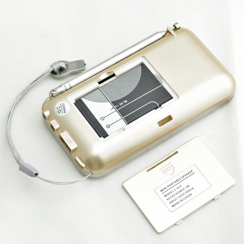 3.7V 600mAh Portable Radio Player , Battery Powered Radio With Headphone Jack