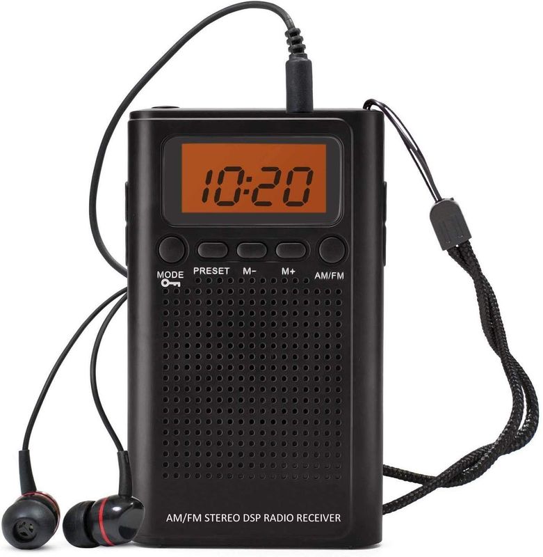 2 Band AM/FM Stereo Portable Digital Radio With LCD Screen