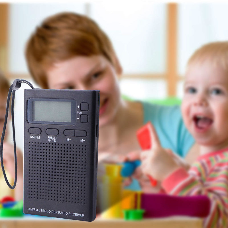 2 Band AM/FM Stereo Portable Digital Radio With LCD Screen